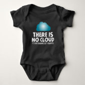 Er is geen cloud Computer Humor Programmer Romper (Voorkant)