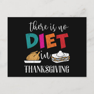 Er Is Geen Dieet Tijdens Thanksgiving Familie Over Briefkaart