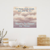 Er is geen excuus voor het Poster wegens misbruik (Keuken)