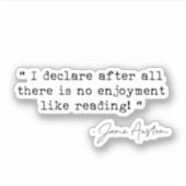 Er is geen genot als Jane Austen lezen Sticker (Voorkant)