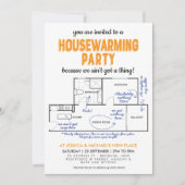 Er is geen grappige Housewarming Party. Kaart (Voorkant)