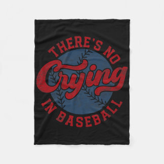 Er is geen huilen in honkbal grappige spel dag bas fleece deken