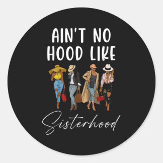 Er is geen kap zoals Sisterhood Afro Sistas Black Ronde Sticker