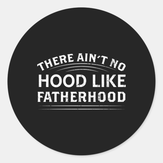 Er is geen kap zoals vaderschap vader's D Ronde Sticker (Voorkant)