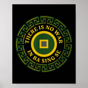 Er is geen oorlog in Ba Sing Se Asian Coin Design Poster
