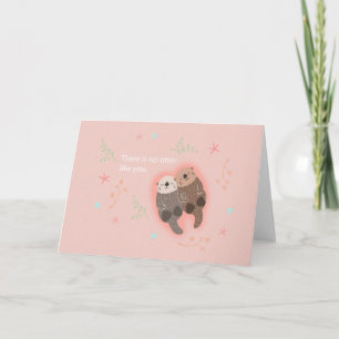 Er is geen otter zoals jij schattig otter paar lie kaart