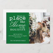 Er Is Geen Plaats Als Thuis Groen Foto Verhuizen Feestdagenkaart (Voorkant / Achterkant)