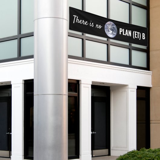 Er is geen plan B, klimaatverandering Spandoek (Buitenkant Gebouw)