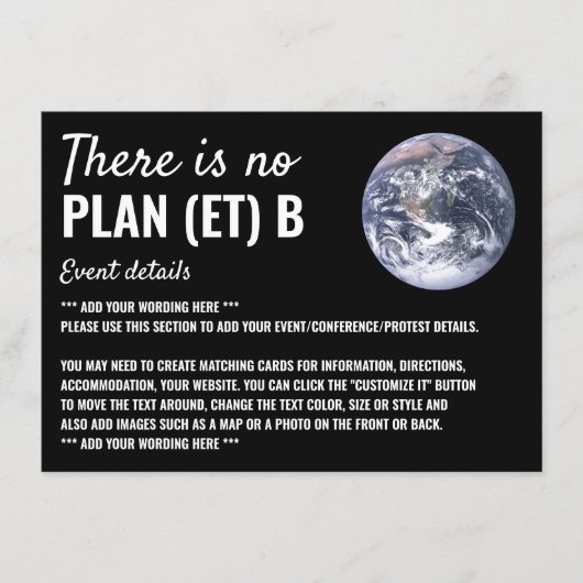 Er is geen plan (ET) B, Klimaatverandering Detail Informatiekaartje (Voorkant)