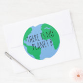 Er is geen planeet B - Aarde Ronde Sticker (Envelop)
