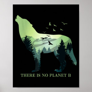 Er is geen planeet B Earth Day Design Natuurreserv Poster