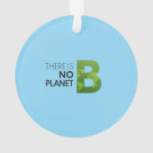 Er is geen planeet B - groene aarde typografie Ornament (achterkant)
