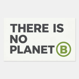 Er Is Geen Planeet B Milieuactivist Rechthoekige Sticker