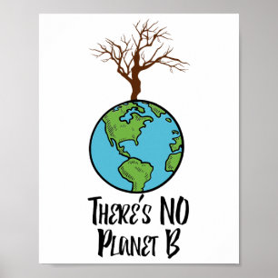 Er is geen planeet voor Earth Day behalve de aarde Poster