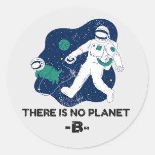 Er is geen planet B - Earth Day Ronde Sticker