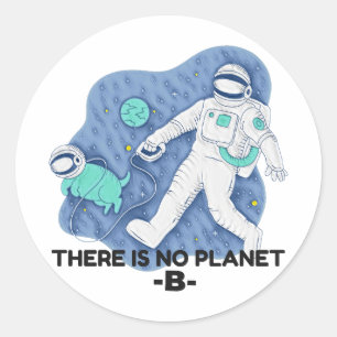 Er is geen planet B - Earth Day (Sketchy Texture) Ronde Sticker