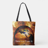 "Er is geen planet B" met de verbrande aarde Tote Bag (Achterkant)