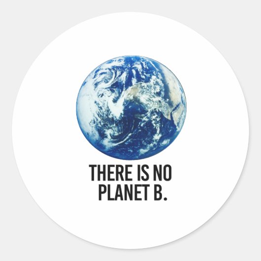 Er is geen Planet B Ronde Sticker (Voorkant)