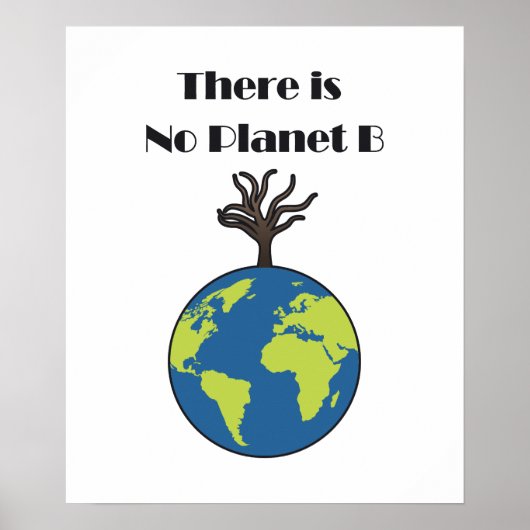 Er is geen Planet B sparen de planeet Poster (Voorkant)