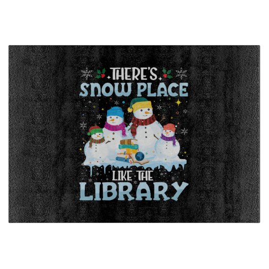 Er is geen plek als de bibliotheek met Kerstmis Snijplank (Voorkant)