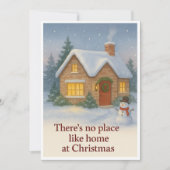Er is geen plek als thuis met Kerstmis Feestdagenkaart (Voorkant)