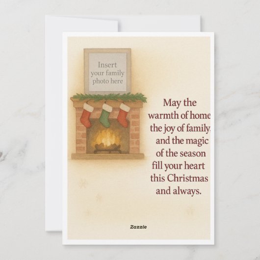 Er is geen plek als thuis met Kerstmis Feestdagenkaart (Achterkant)