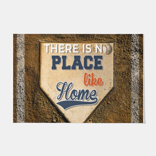 Er is geen plek als thuismat, honkbal deurmat (Voorkant)