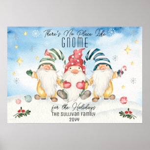 Er is geen plek zoals Gnome voor de Feestdagen Poster