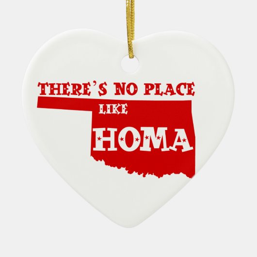 Er is geen plek zoals Homa Oklahoma Keramisch Ornament (Voorkant)
