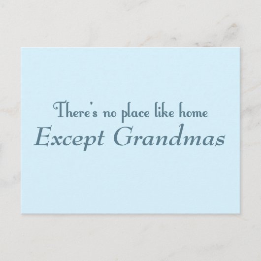 Er is geen plek zoals thuis briefkaart (Voorkant)