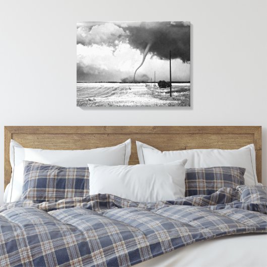 Er is geen plek zoals thuis canvas afdruk (Insitu (Slaapkamer))