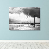 Er is geen plek zoals thuis canvas afdruk (Insitu (Houten vloer))