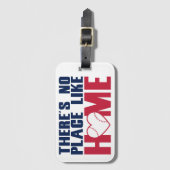 Er is geen plek zoals thuis honkbal bagagelabel (Voorkant (verticaal))