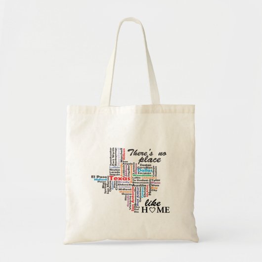 Er is geen plek zoals thuis in Texas Tote Bag (Voorkant)