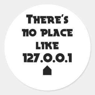 Er is geen plek zoals thuis ronde sticker