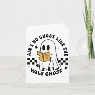 Er is geen spook als de Heilige Geest Grappige Chr Kaart