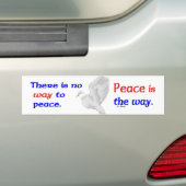Er is geen weg naar vrede bumpersticker (Op auto)