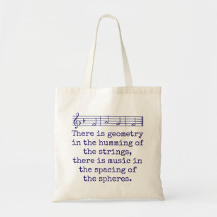 Er is geometrie in de Humming - muziekquote Tote Bag