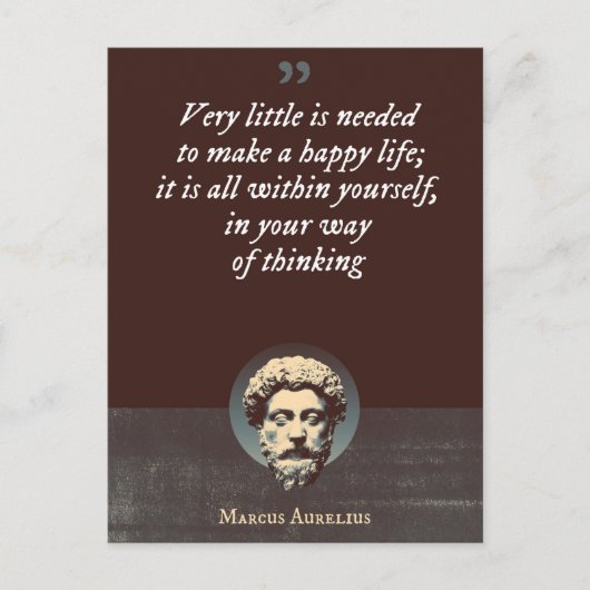 Er is heel weinig nodig om een gelukkig leven te m briefkaart (Voorkant)