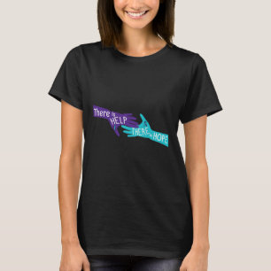 Er is hulp en hoop dat zelfmoordbewustzijn mentaal t-shirt