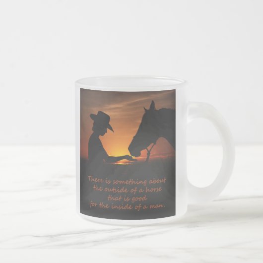 Er is iets aan de buitenkant matglas koffiemok (Rechts)