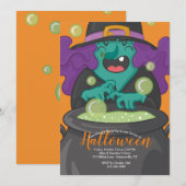 Er is iets aan de hand op Halloween Invitation Kaart (Voorkant / Achterkant)