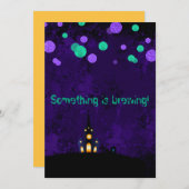 Er is iets in het uitnodigen van Halloween Party Kaart (Voorkant / Achterkant)