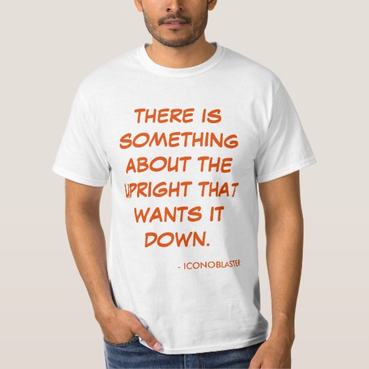 ER IS IETS OVER HET RECHT: ICONOBLASTER T-SHIRT (Voorkant)