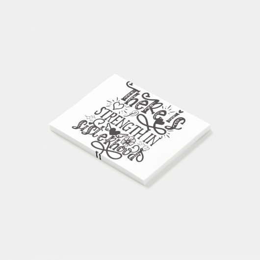 Er is kracht in de zusterschap post-it® notes (Schuin)