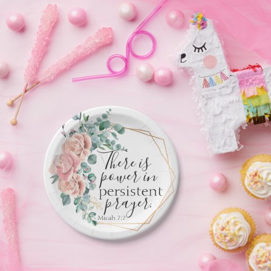 Er is kracht in gebed papieren bordje (Feest)