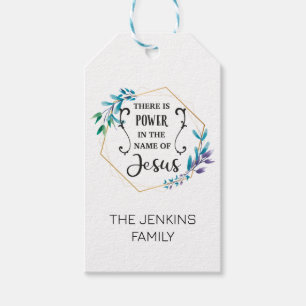 Er is macht in de naam Jezus Cadeaulabel