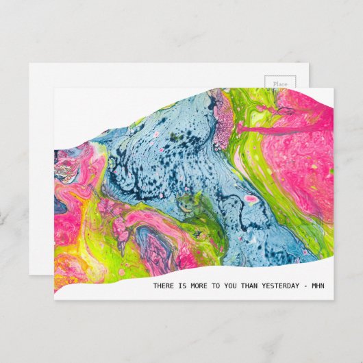 "Er is meer voor u dan gisteren" Briefkaart (Voorkant / Achterkant)