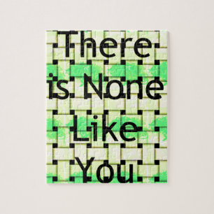 Er is niemand zoals jij art print legpuzzel