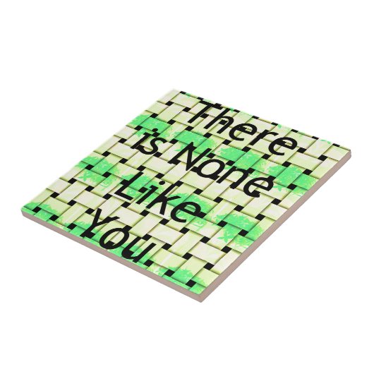 Er is niemand zoals jij art print tegeltje (Zijkant)